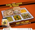 Want Pure Veg Food in Train? Get 10% off Your Order